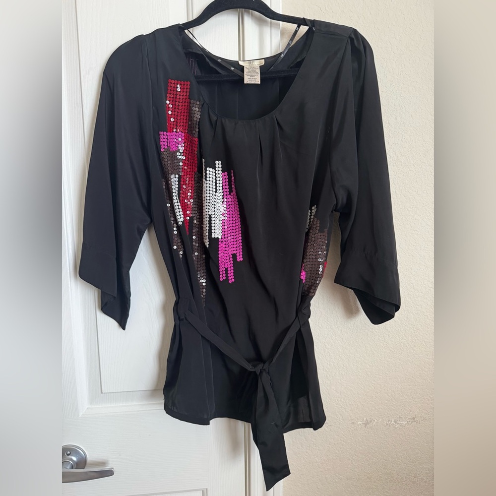 Dept. Sequin Embellished Tunic Top